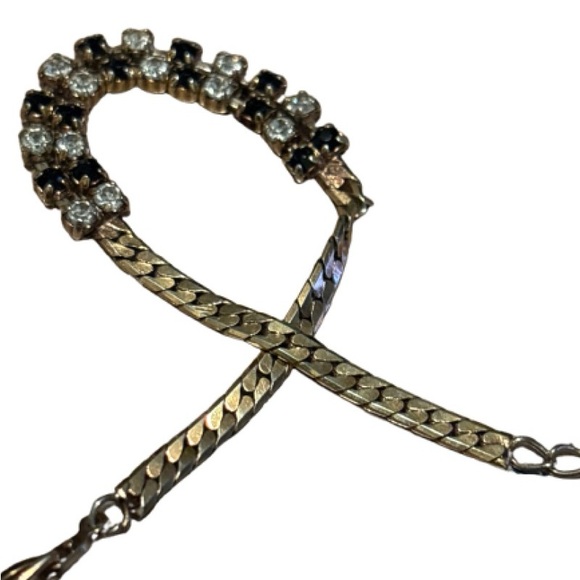 Very Rare 1940’s/50’s Gold-tone Gemstone Bracelet - Picture 11 of 12